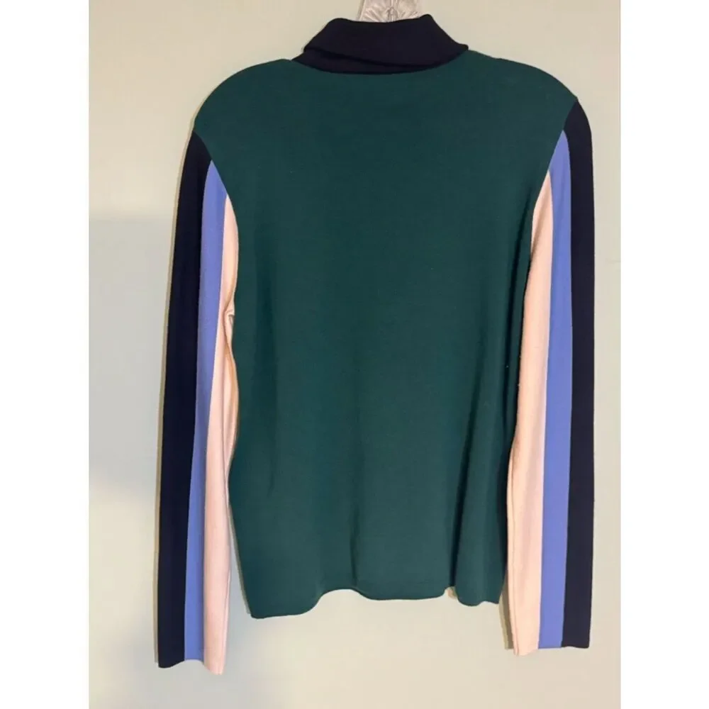 Tory Burch Color Block Wool Sweater M
